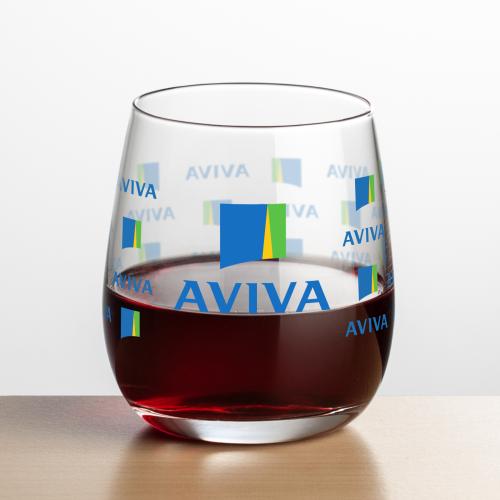 Corporate Gifts - Barware - Wine Glasses - Crestview Stemless Wine - Full Color