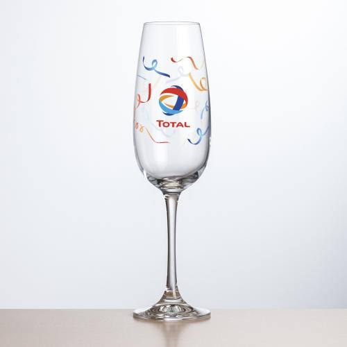 Corporate Gifts - Barware - Champagne Flutes - Danforth Flute - Full Color