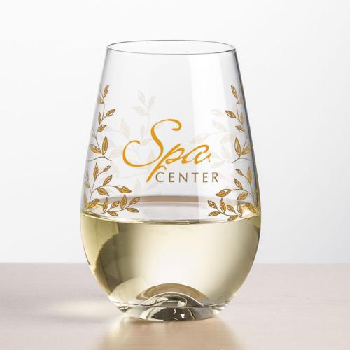 Corporate Gifts - Barware - Wine Glasses - Boston Stemless Wine - Full Color