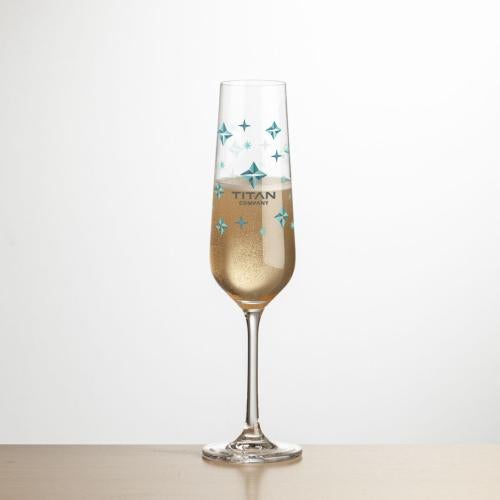 Corporate Gifts - Barware - Wine Glasses - Laurent Flute - Full Color