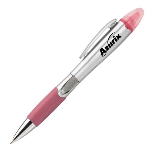 Promotional Products - Writing Instruments - Highlighters - Silver Champion Pen/Highlighter