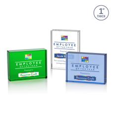 Abbott Full Color Rectangle Crystal Award - Full Color Imprint