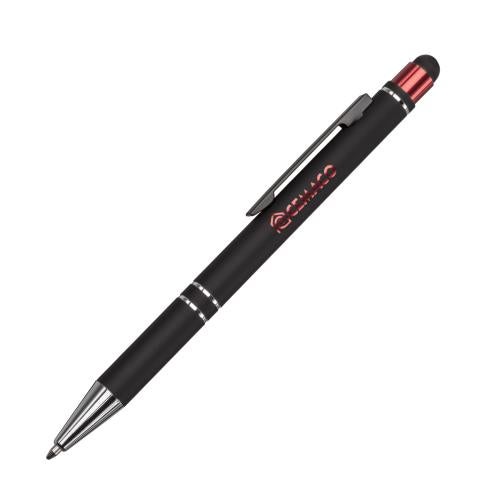 Promotional Products - Writing Instruments - Stylus Pens - Scroll Metal Ballpoint Pen/Stylus