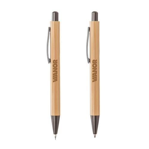 Promotional Products - Writing Instruments - Lucky Clicker Bamboo Pen & Pencil Set