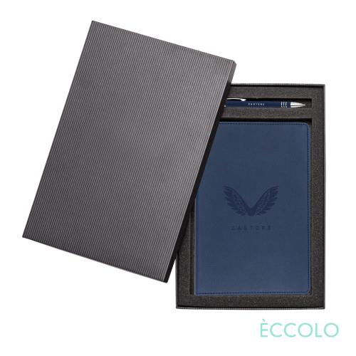 Promotional Products - Journals & Notebooks - Gift Sets - Eccolo&reg; Two Step Journal/Venino Pen Gift Set - (M) 