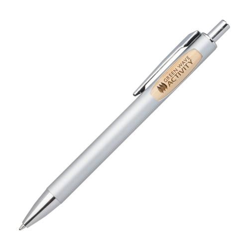 Promotional Products - Writing Instruments - Sylvia Clicker Pen w/Bamboo Accent
