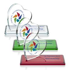 Northam Heart Full Color Unique Wood Award - Desktop Awards