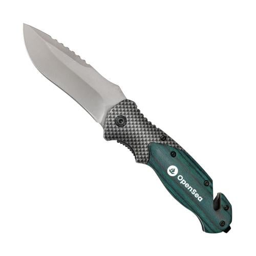 Promotional Products - Auto and Tools - Utility Knives - Whitetail Pakka Wood Pocket Knife