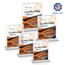 Vitalia Full Color Rectangle Crystal Award - Crystal Awards