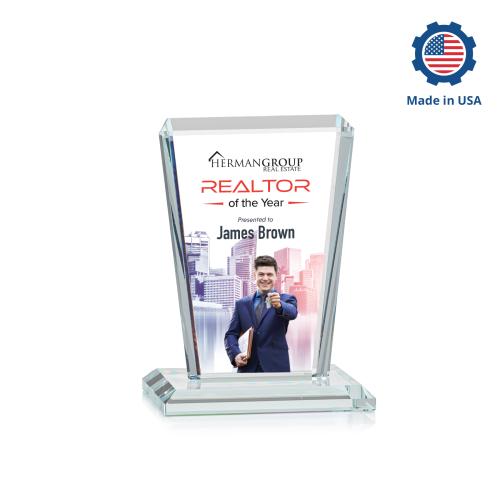 Awards and Trophies - Crystal Awards - Chatham Full Color Rectangle Crystal Award