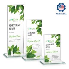 Heathrow Full Color Rectangle Crystal Award - Full Color Imprint