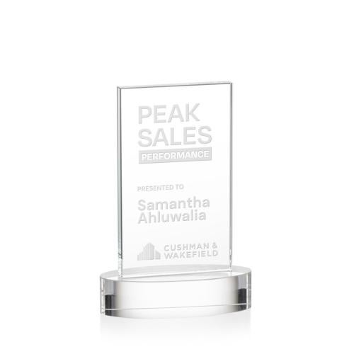 Awards and Trophies - Crystal Awards - Heathrow Clear on Alberton Base Rectangle Crystal Award