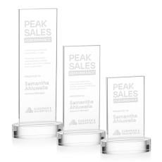 Heathrow Clear on Alberton Base Rectangle Crystal Award - Awards and Trophies