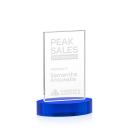 Heathrow Blue on Alberton Base Rectangle Crystal Award