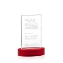Heathrow Red on Alberton Base Rectangle Crystal Award