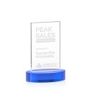 Heathrow Sky Blue on Alberton Base Rectangle Crystal Award