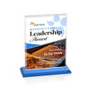 Vitalia Full Color Sky Blue Rectangle Crystal Award