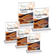 Vitalia Full Color Clear Rectangle Crystal Award - Crystal Awards