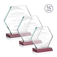 Pickering Red Polygon Crystal Award - Crystal Awards
