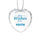 Optical Ornament - Heart Imprinted