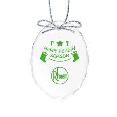 Optical Ornament - Oval Imprinted - Corporate Gifts