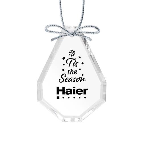 Corporate Gifts - Ornaments - Optical Ornament - Teardrop Imprinted