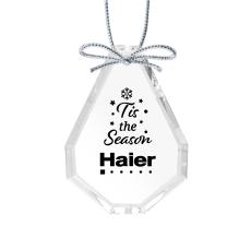 Optical Ornament - Teardrop Imprinted - Corporate Gifts