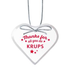 Starfire Ornament - Heart Imprinted - Corporate Gifts