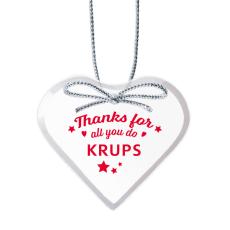 Starfire Ornament - Heart Imprinted - Corporate Gifts