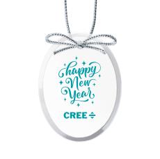 Starfire Ornament - Oval Imprinted - Corporate Gifts