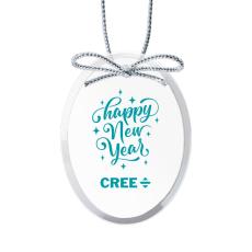 Starfire Ornament - Oval Imprinted - Corporate Gifts