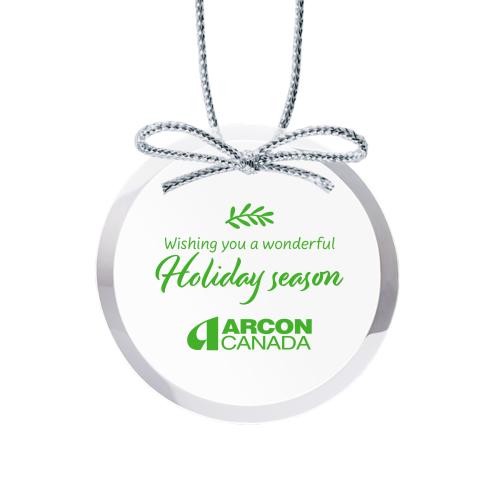 Corporate Gifts - Ornaments - Starfire Ornament - Round Imprinted