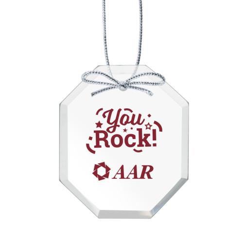 Corporate Gifts - Ornaments - Starfire Ornament - Long Octagon Imprinted