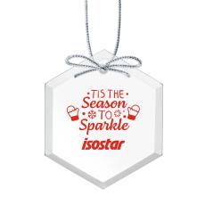 Starfire Ornament - Hexagon Imprinted - Corporate Gifts