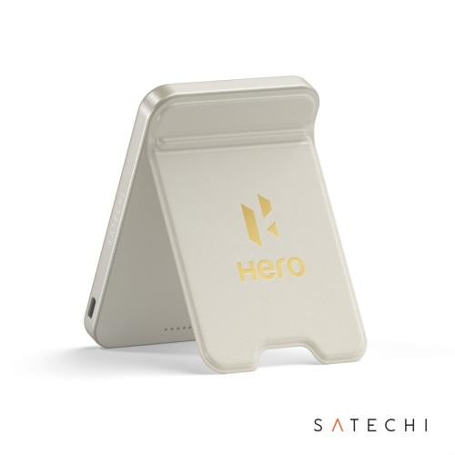 Promotional Products - Tech & Accessories  - Power Banks - SATECHI® Qi2 5K Magnetic Power Bank w/Stand