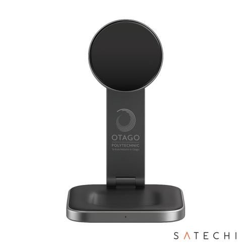 Promotional Products - Tech & Accessories  - Power Banks - SATECHI® 2-in-1 Foldable Qi2 Wireless Charging Stand