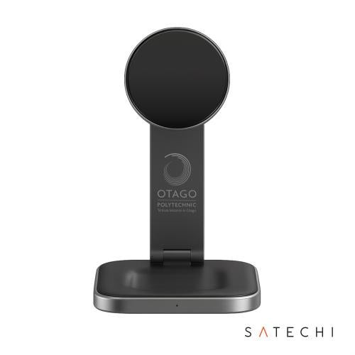 Promotional Products - Tech & Accessories  - Power Banks - SATECHI&reg; 2-in-1 Foldable Qi2 Wireless Charging Stand