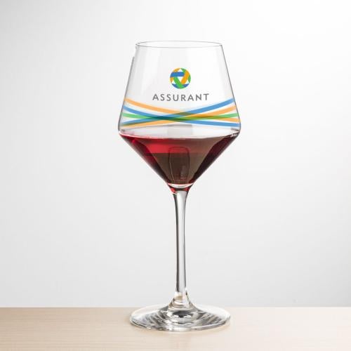 Corporate Gifts - Barware - Wine Glasses - Tucson Burgundy Wine - Full Color