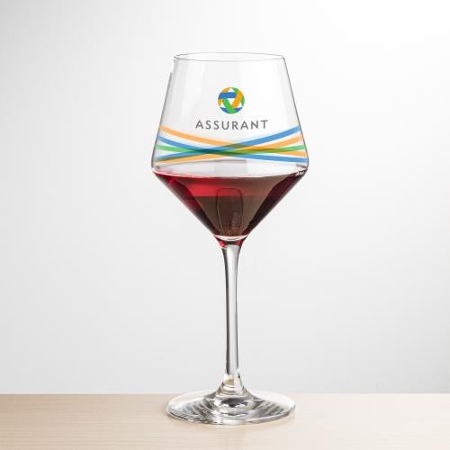 Corporate Gifts - Barware - Wine Glasses - Tucson Burgundy Wine - Full Color