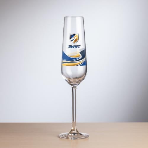 Corporate Gifts - Barware - Champagne Flutes - Elderwood Flute - Full Color