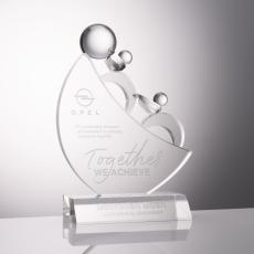 Teamwork Globe Crystal Award - Awards and Gifts
