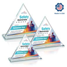 Dresden Full Color Pyramid Crystal Award - Awards and Trophies