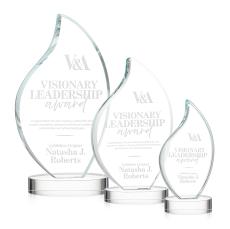 Odessy Clear on Alberton Base Flame Crystal Award - Awards and Trophies