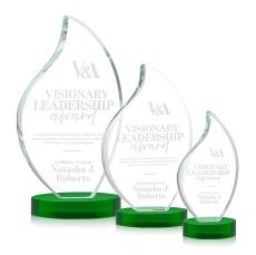 Odessy Green on Alberton Base Flame Crystal Award - Awards and Trophies