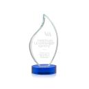 Odessy Blue on Alberton Base Flame Crystal Award