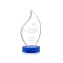 Odessy Blue on Alberton Base Flame Crystal Award