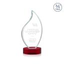 Odessy Red on Alberton Base Flame Crystal Award