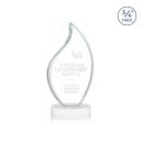 Odessy White on Alberton Base Flame Crystal Award