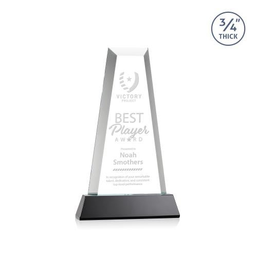 Awards and Trophies - Crystal Awards - Imperial Tower on Newhaven Base - Black