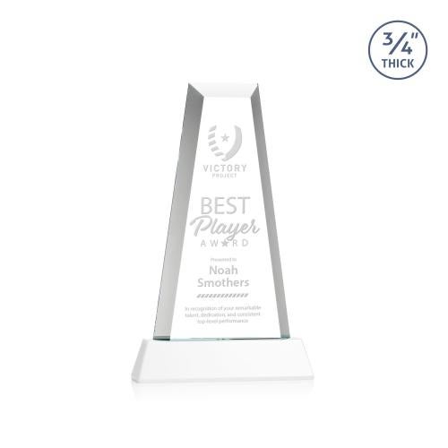 Awards and Trophies - Crystal Awards - Imperial Tower on Newhaven Base - White